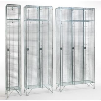 Bright Steel Mesh Lockers