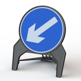 Keep Left Q Sign