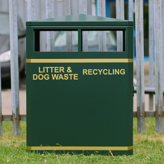 Public Litter Bin - Litter & Dog Waste