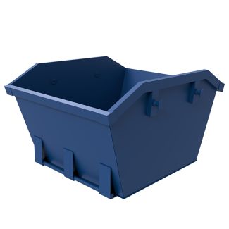2 Yard Mini Builders Skip - Open - Chain Lift