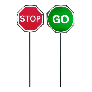 Stop/Go complete with Pole - (600mm)