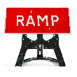 Quickfit frame with footpath closed sign