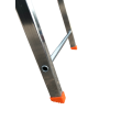 Lightweight Aluminium Platform Stepladder feet close up.