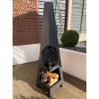 Laser Cut Steel Chimenea - Fern Leaf Design