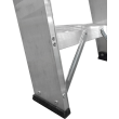 Aluminium Builders Stepladder feet close up.