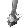 Close up of Universal Handrail Post from Hermeq.