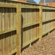 Feather Edge Finished Fencing Example Assembled with Rails & Notched Posts