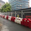 Multiple Bison Barriers with mesh fence extensions