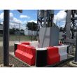 Floodstop corner barrier units protecting electrical utility equipment outdoors