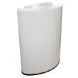Curved Floodstop corner module in white for creating barrier turns or enclosures