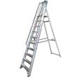 Industrial Aluminium Platform Steps with both Handrails long treads