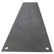 Heavy-duty plain steel road plate with lifting holes for trench and surface protection.
