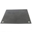 Heavy-duty plain steel road plate with lifting holes for trench and surface protection.