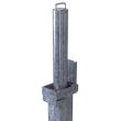 Heavy-duty retractable parking post with integral lock, designed for secure vehicle access control in car parks and driveways.