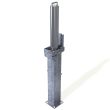 Retractable parking post with integral lock for car parks and commercial spaces, providing reliable vehicle access control.