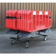 Orange Pedestrian Barrier Trolley