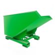 Green Forklift Self-Tipping Skips