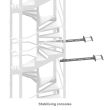 Temporary Spiral Staircase - Stabilising Consoles
