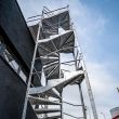 Anti-slip steps on a Temporary Spiral Staircase for enhanced site safety