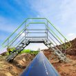 Temporary Pedestrian Up & Over Bridge - Above Pipe