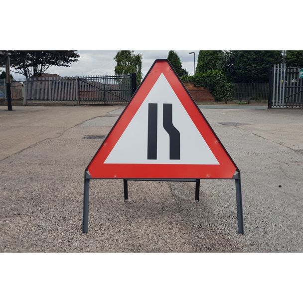 Road Narrowing Sign