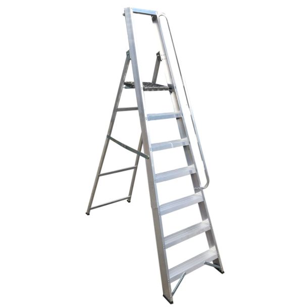 Industrial Aluminium Platform Steps with Right Handrail