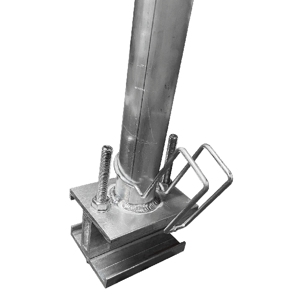 Close up of Universal Handrail Post from Hermeq.