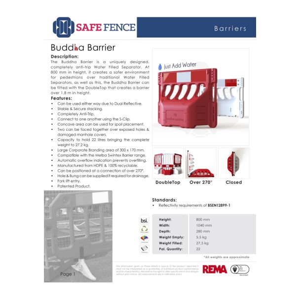 Budda Spec Sheet