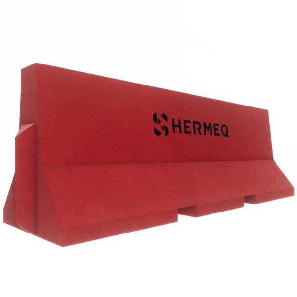 Red Concrete Vehicle Barrier