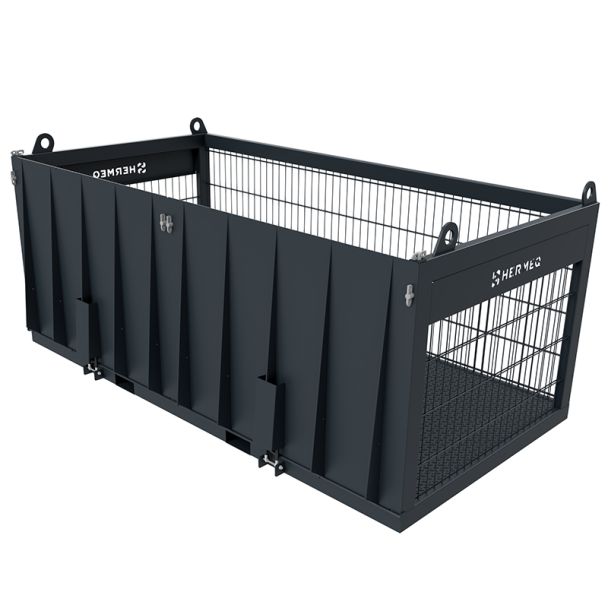 Wide Heavy Duty Crane Lift Cage With Ramp