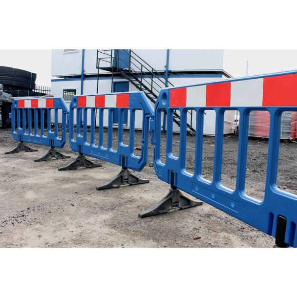 Blue Plastic Road Barrier