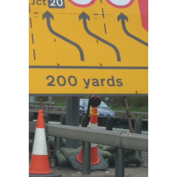 Light being used on cone