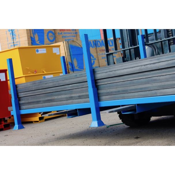 Painted Blue Forklift Road Form Stillages