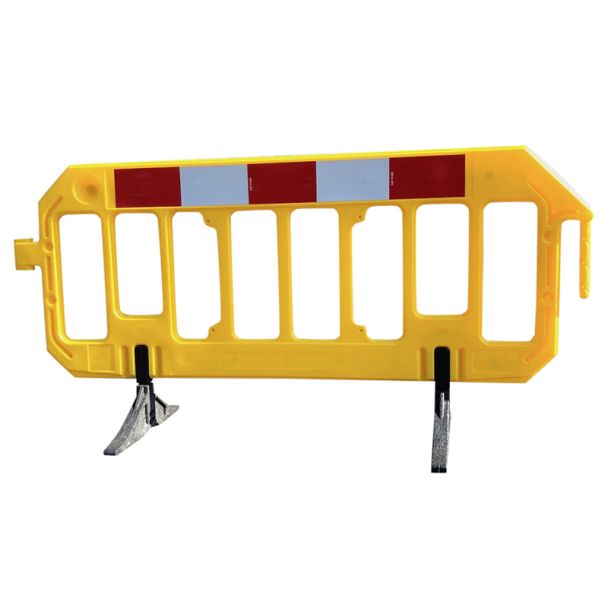Yellow Plastic Road Barrier