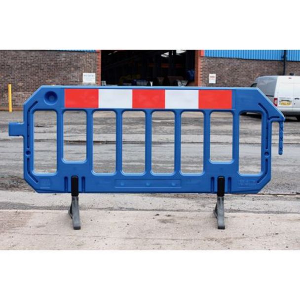 Blue Plastic Road Barrier