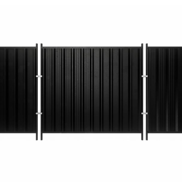 Black Site Steel Hoarding Fence Panels