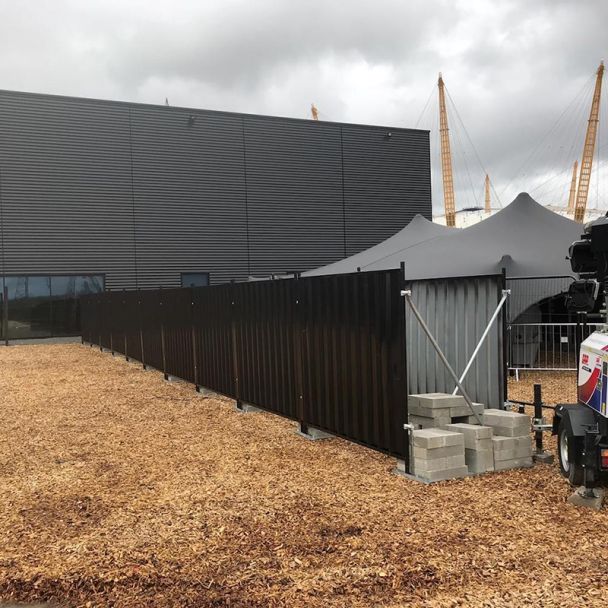 Black Steel Hoarding