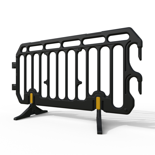 Black Plastic Crowd Control Barrier