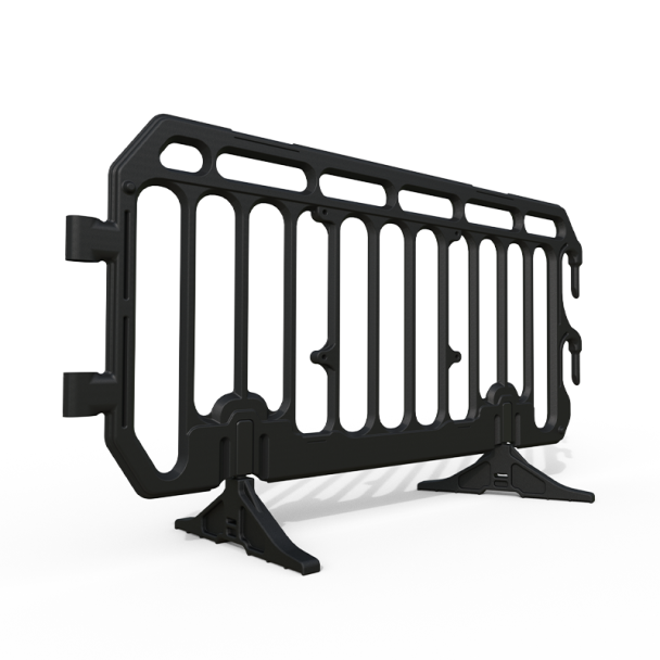 Black Plastic Crowd Control Barrier