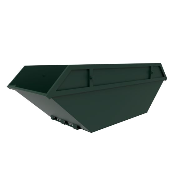 Green 8 Yard Standard Skip - Open Chain Lift