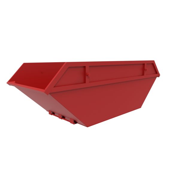 Red 8 Yard Standard Skip - Open Chain Lift