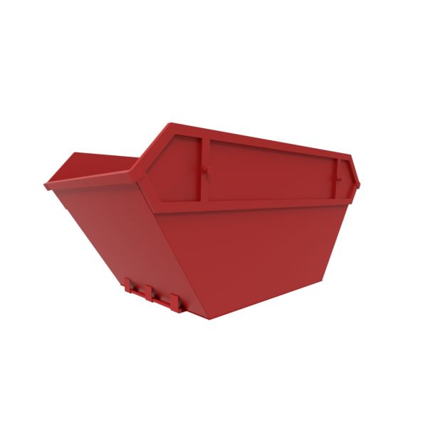 Red 10 Yard Large Skip - Open Chain Lift