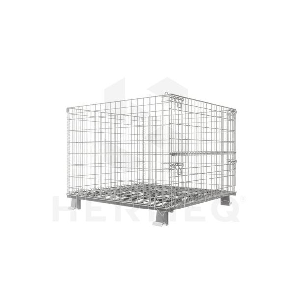 Stackable Pallet Cage - Foldable Wire Mesh, 800KG Capacity