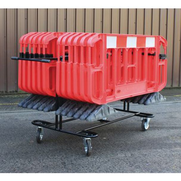 Orange Pedestrian Barrier Trolley