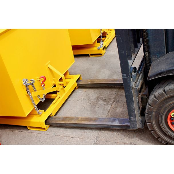 Tipping Skip With Forklift Pockets