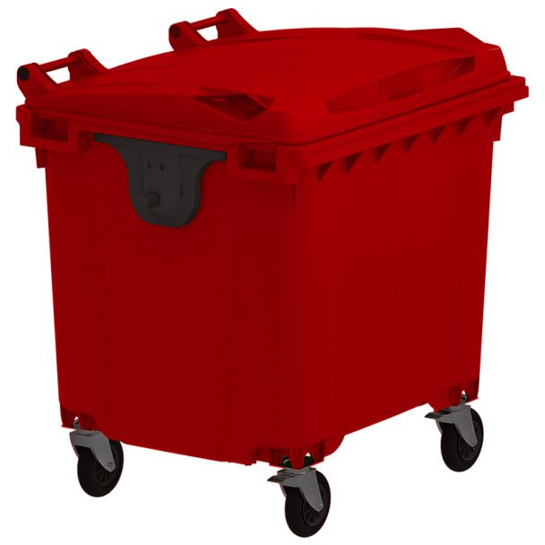 Red 4 Wheeled Bin
