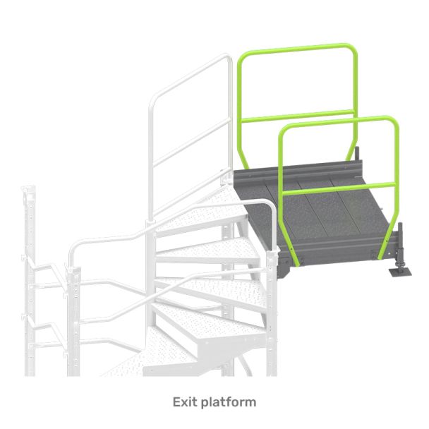 Temporary Spiral Staircase - Exit Platform