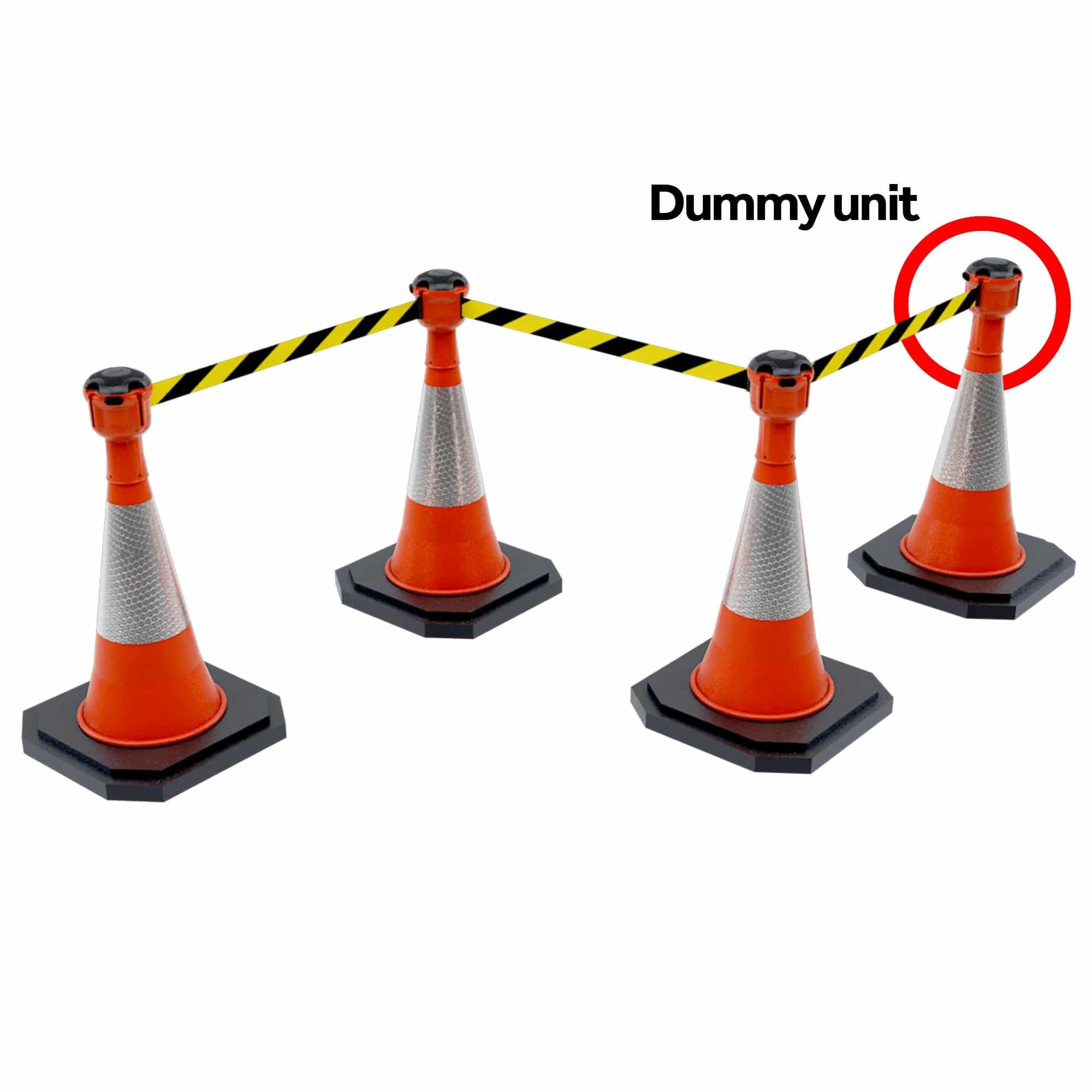 Dummy Retractable Cone Belt Barrier